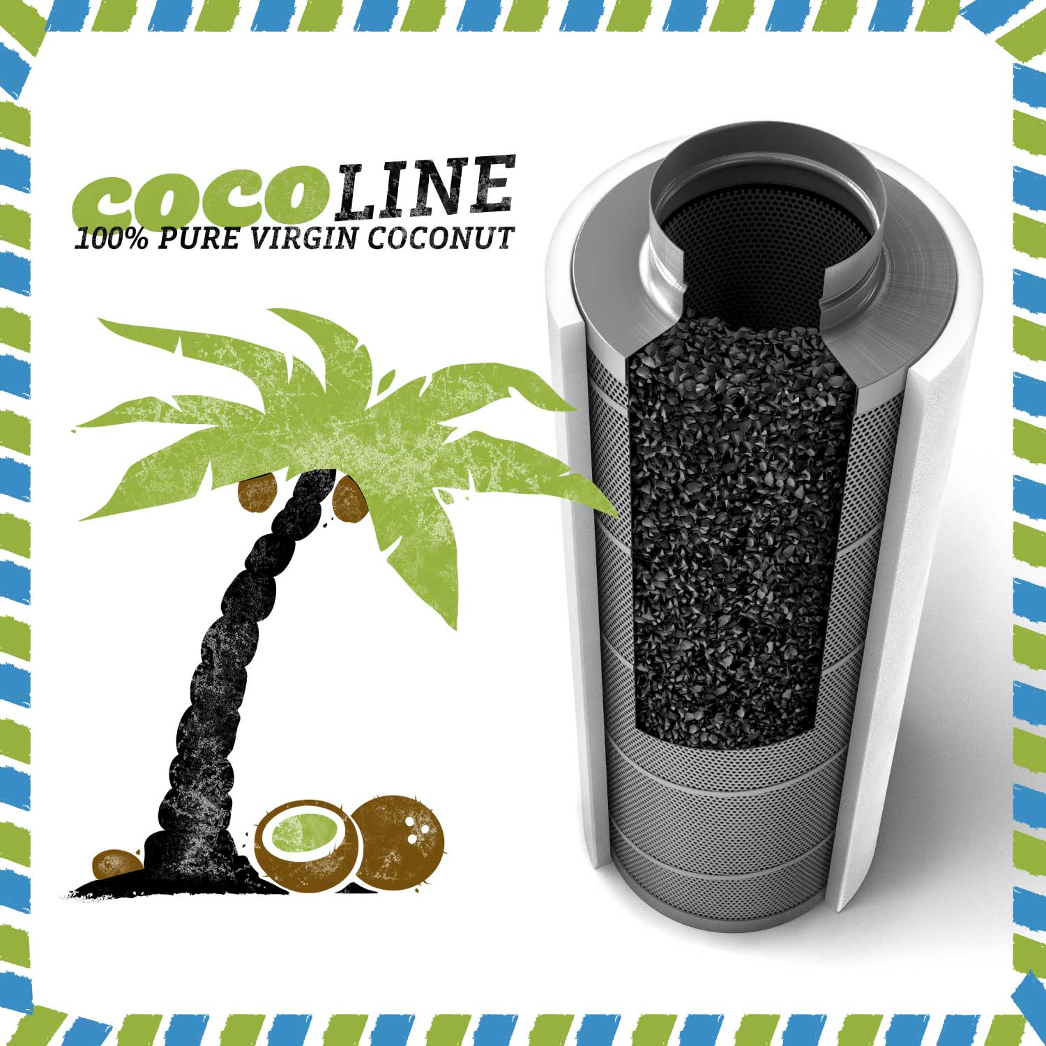 Prima Klima Coco-Aktivkohlefilter 240–360 m³/h, ø 125 mm