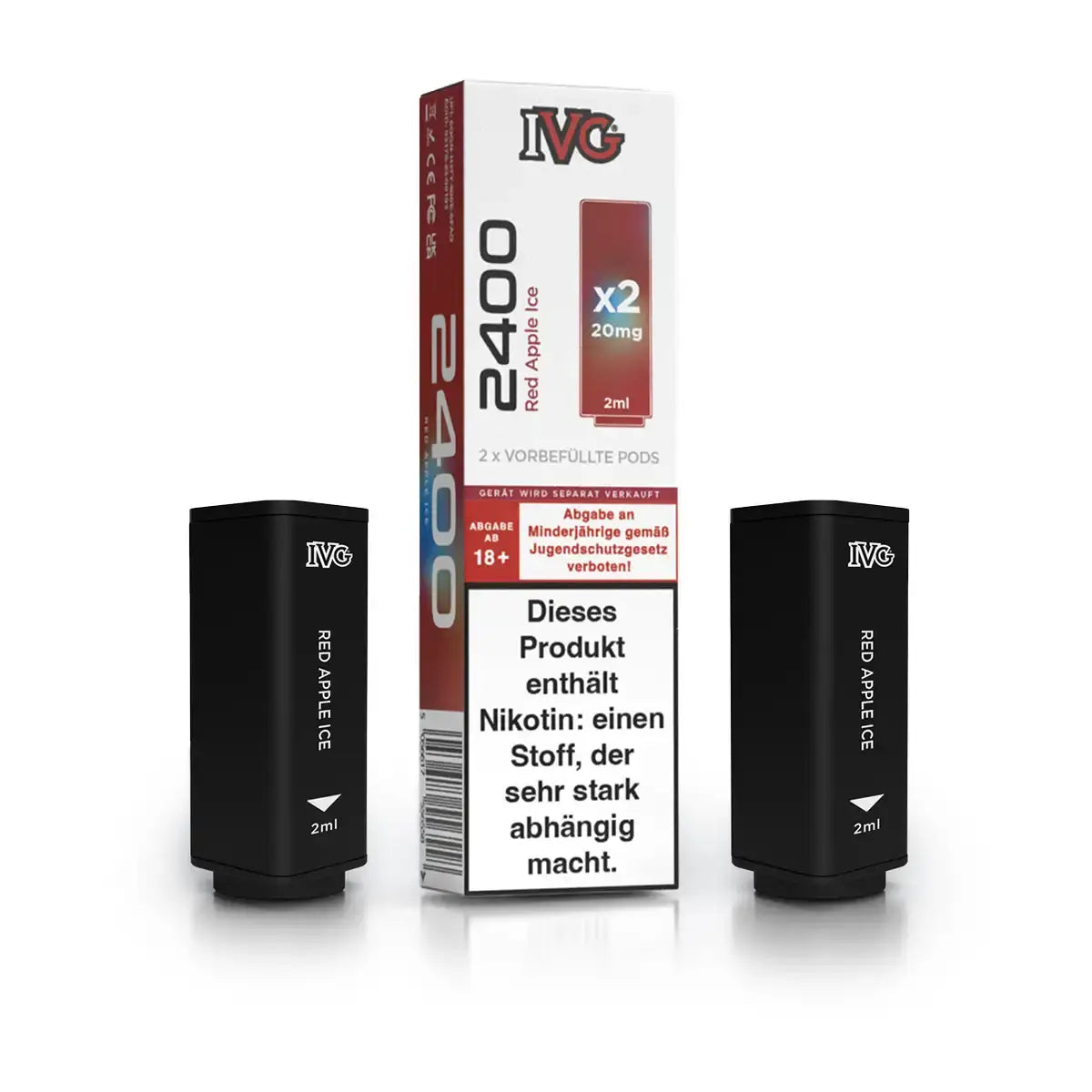 IVG 2400 Pods 2 x 20 mg Red Apple Ice