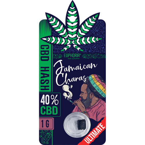 Euphoria CBD Hash, 40 % CBD, Jamaican Charas