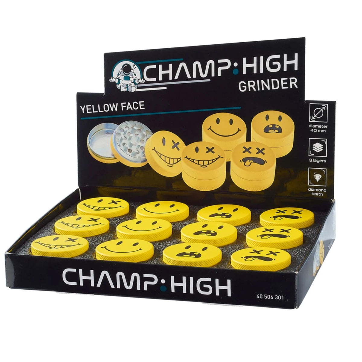 Champ High Yellow Face Grinder 3-teilig ø 40 mm