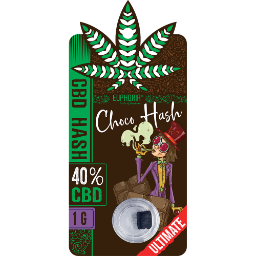 Euphoria CBD Hash, Choco Hash, 40 % CBD, 1 g
