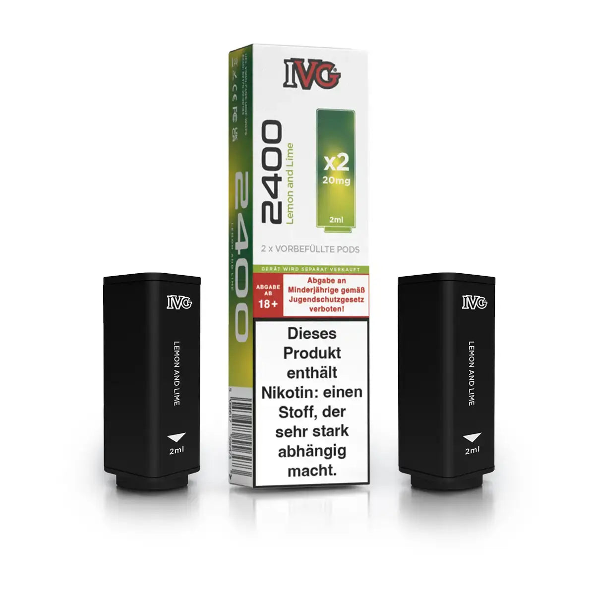 IVG 2400 Pods 2 x 20 mg Lemon and Lime