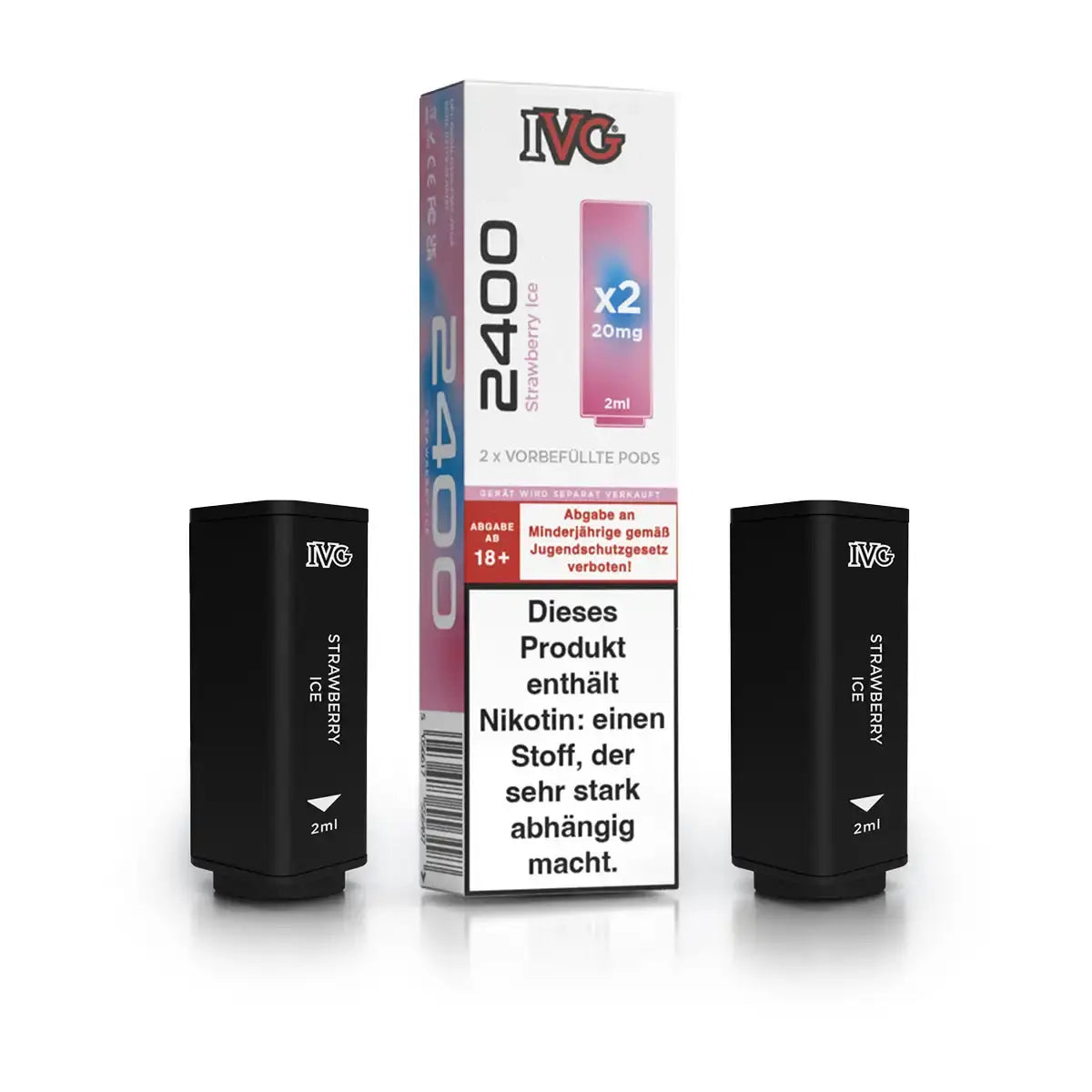 IVG 2400 Pods 2 x 20 mg  Strawberry Ice