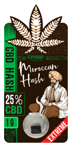 Euphoria Moroccan  Hash, CBD Hash 25 %, 1 g